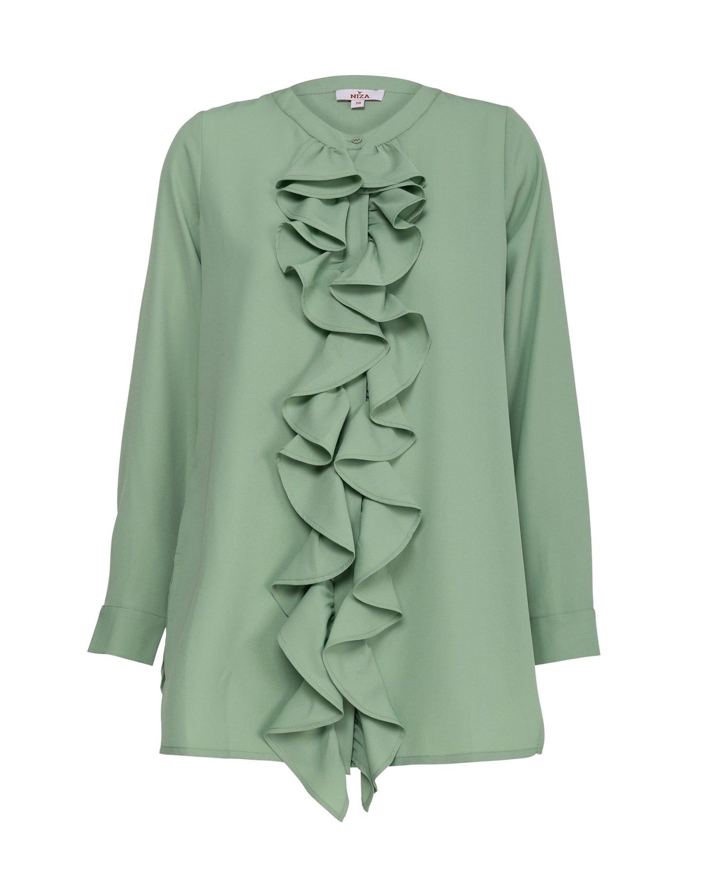 BLUSA CON VOLANTE DELANTERO ALIZEE