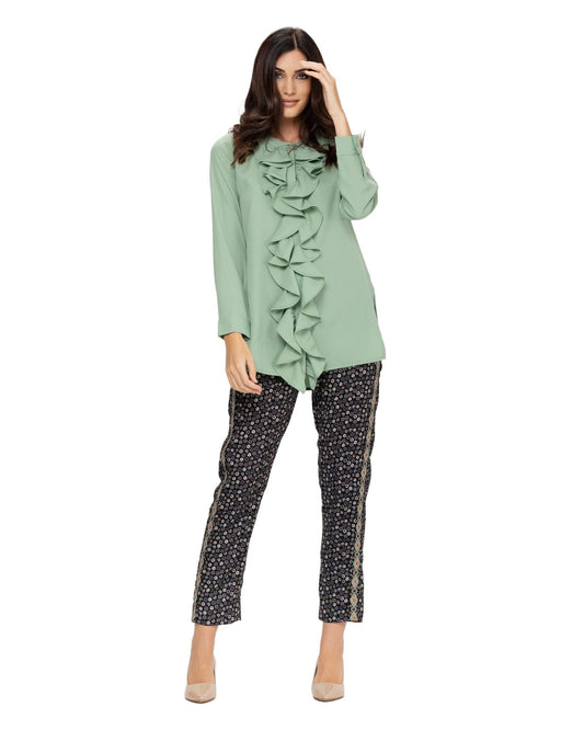 BLUSA CON VOLANTE DELANTERO ALIZEE