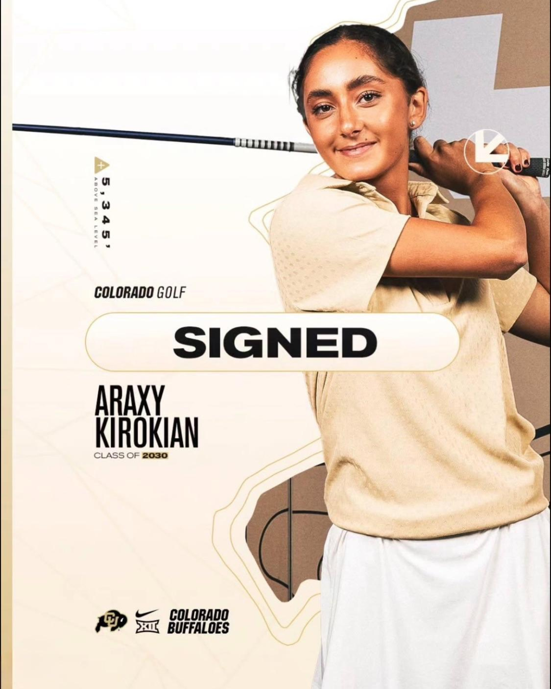 Araxy Kirokian, talento mexicano, es oficialmente firmada por la Universidad de Colorado