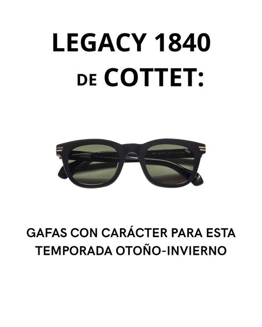 Legacy 1840 de Cottet: gafas con carácter para esta temporada otoño-invierno