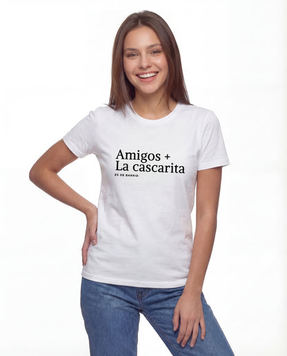 Camiseta "Amigos + La cascarita es de barrio" Unisex