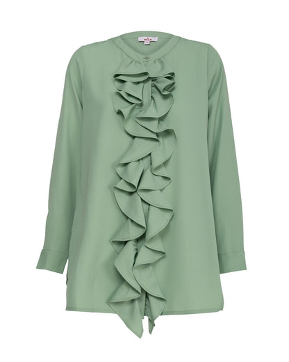 BLUSA CON VOLANTE DELANTERO ALIZEE