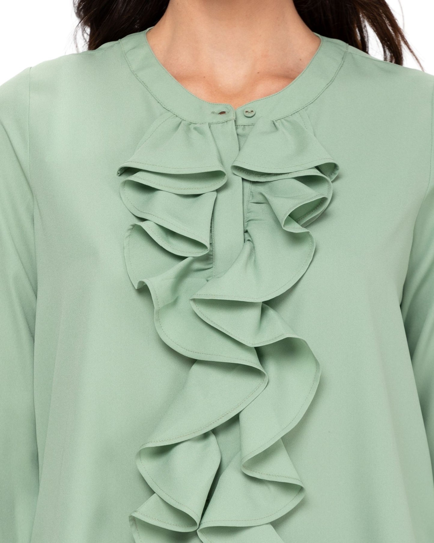 BLUSA CON VOLANTE DELANTERO ALIZEE