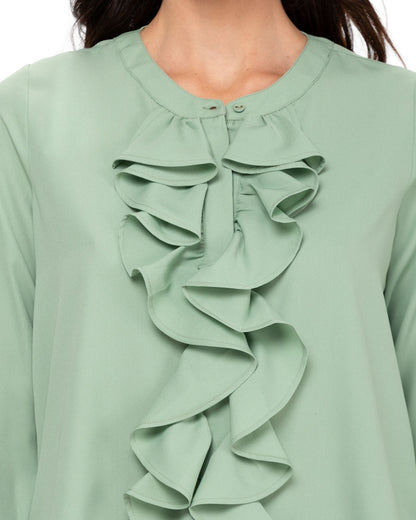 BLUSA CON VOLANTE DELANTERO ALIZEE